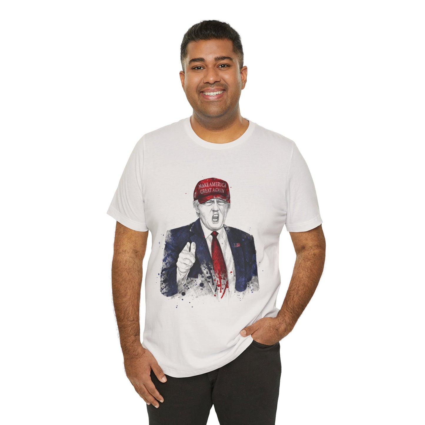 Trump "YOU'RE FIRED!" (Image Only) Scribble Art I - Unisex T-Shirt