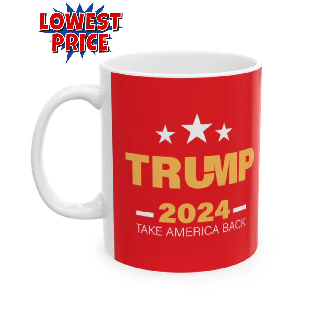 Trump 2024 Take America Back - Ceramic Mug (Red, 11oz)
