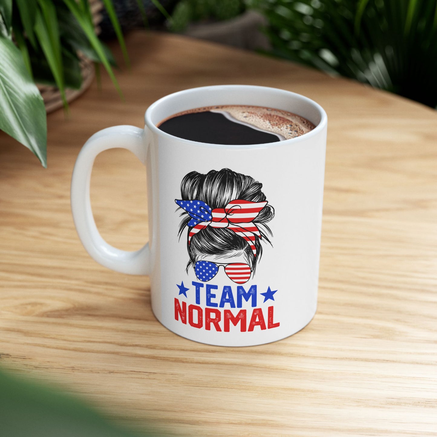 TEAM NORMAL - Ceramic Mug (White, 11oz)