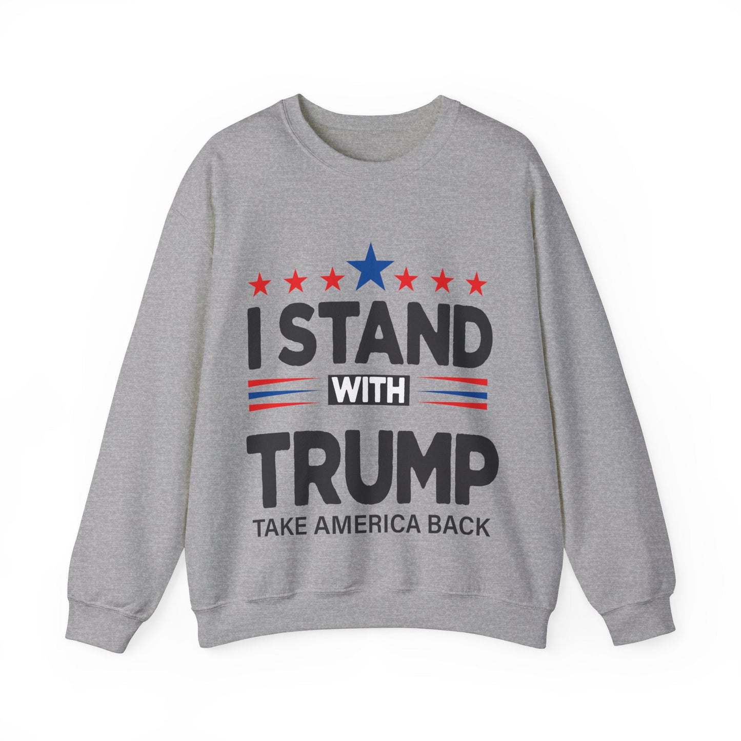 I Stand With Trump - Unisex Sweatshirt - American Apostle - Sport Grey