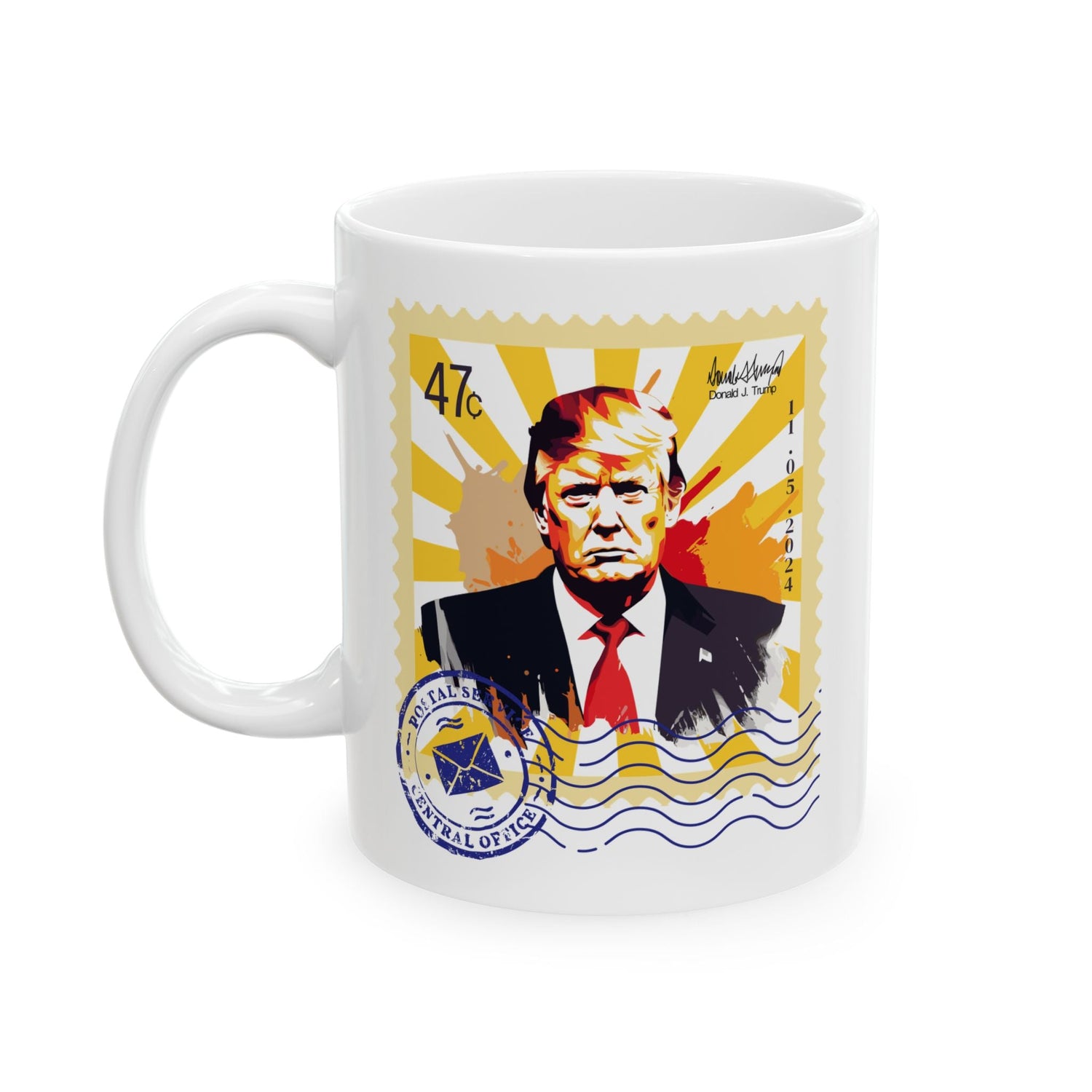 Trump 47 Cents Postage Stamp Mugs