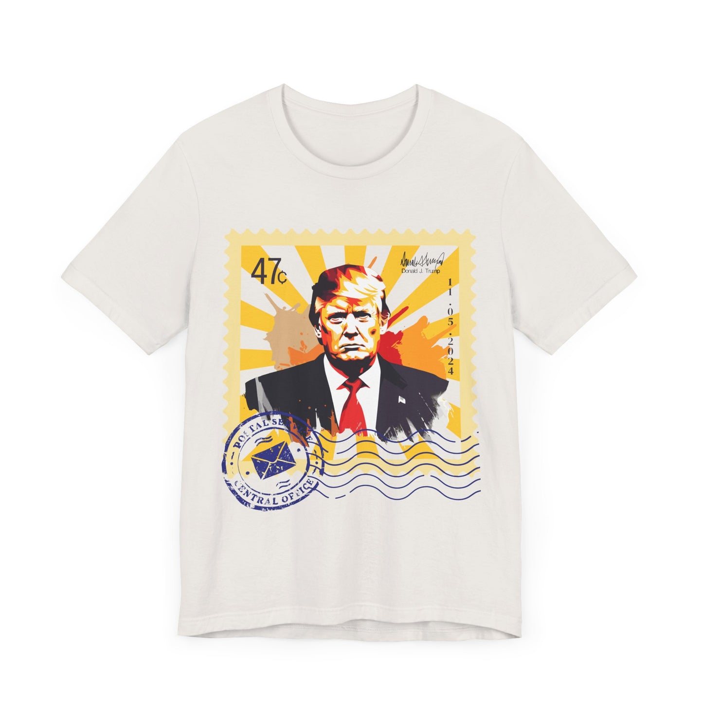 Trump 47c Watercolor Portrait Postage Stamp - Unisex T-Shirt