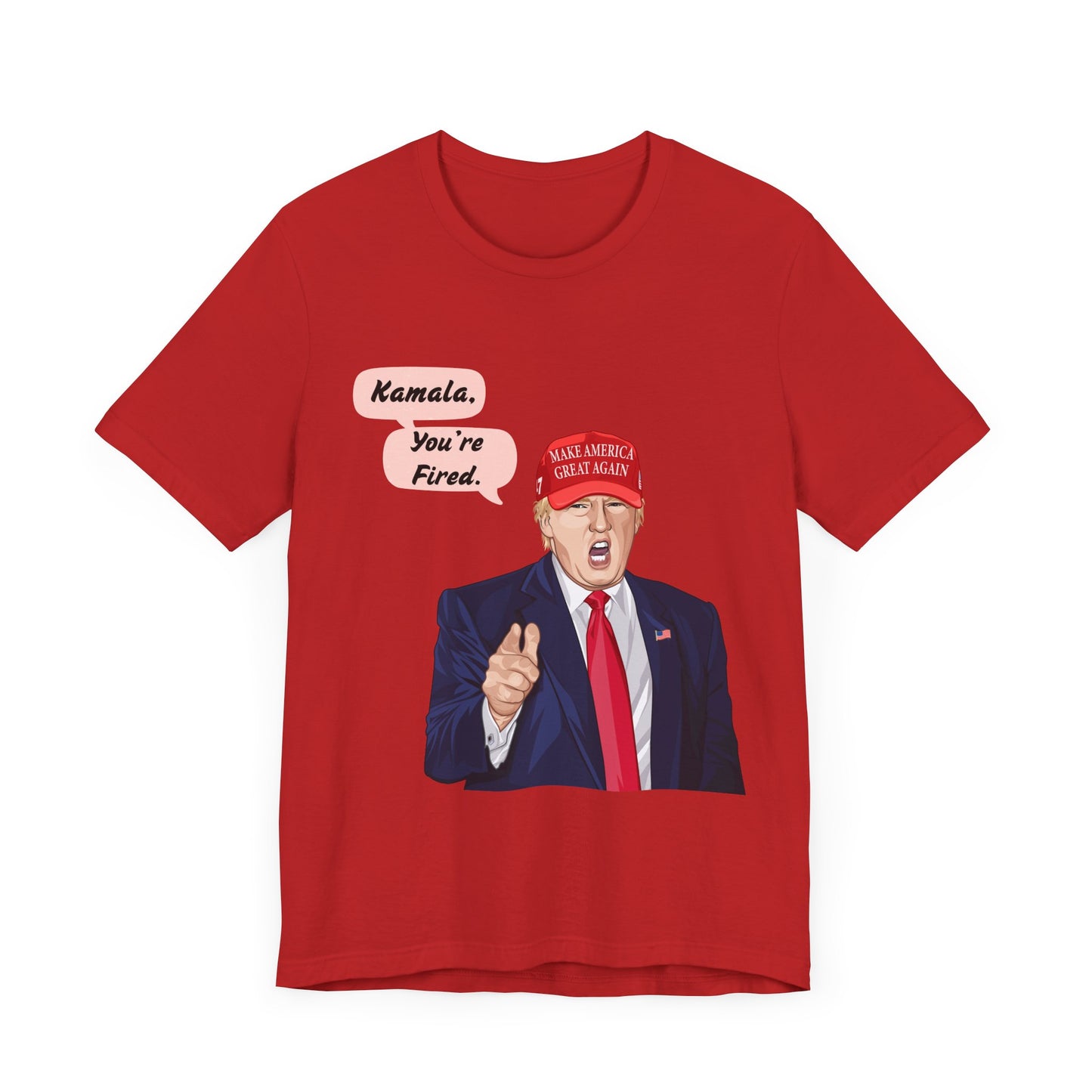 Trump "Kamala, You're Fired!" Cartoon Art X - Unisex T-Shirt