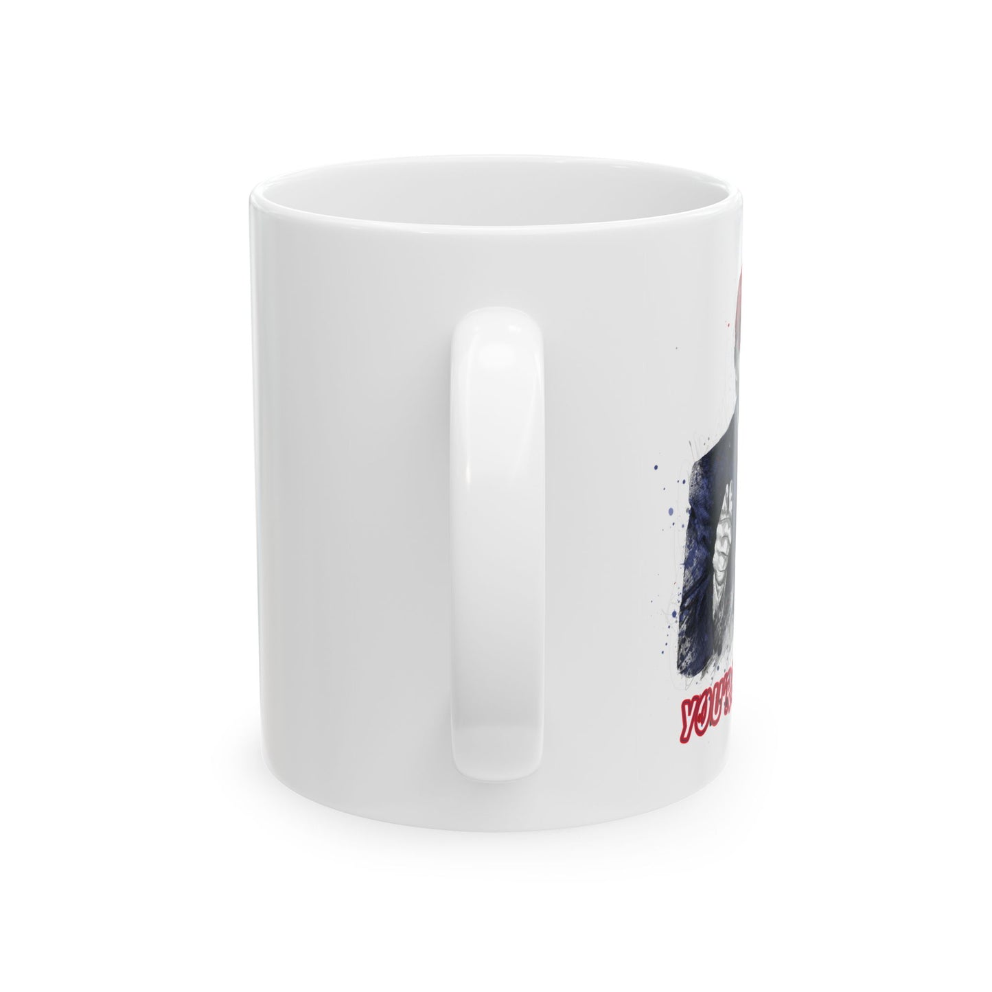 Trump "YOU'RE FIRED!" Scribble Art - Ceramic Mug (White, 11oz)