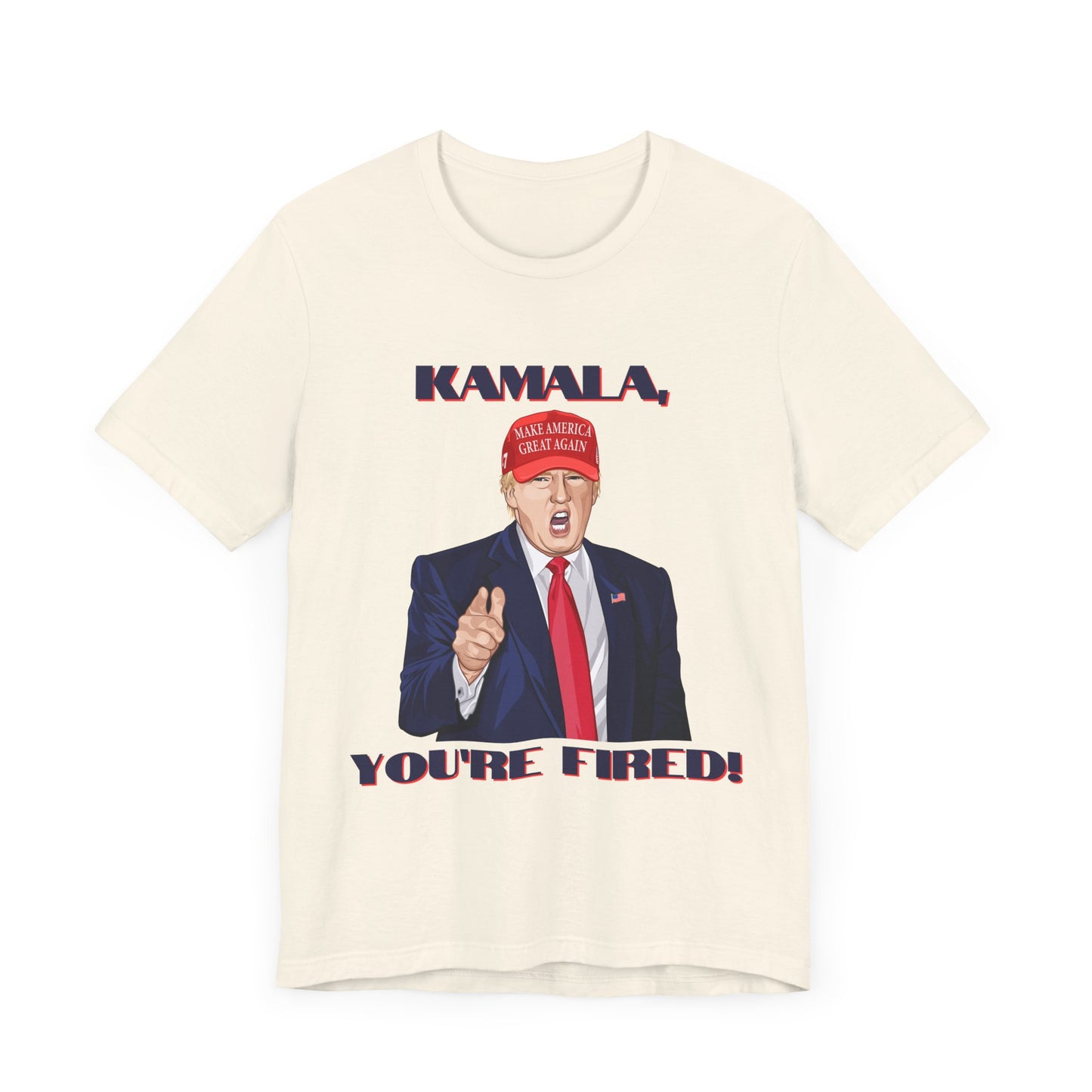 Trump "KAMALA, YOU'RE FIRED!" Cartoon Art VII - Unisex T-Shirt