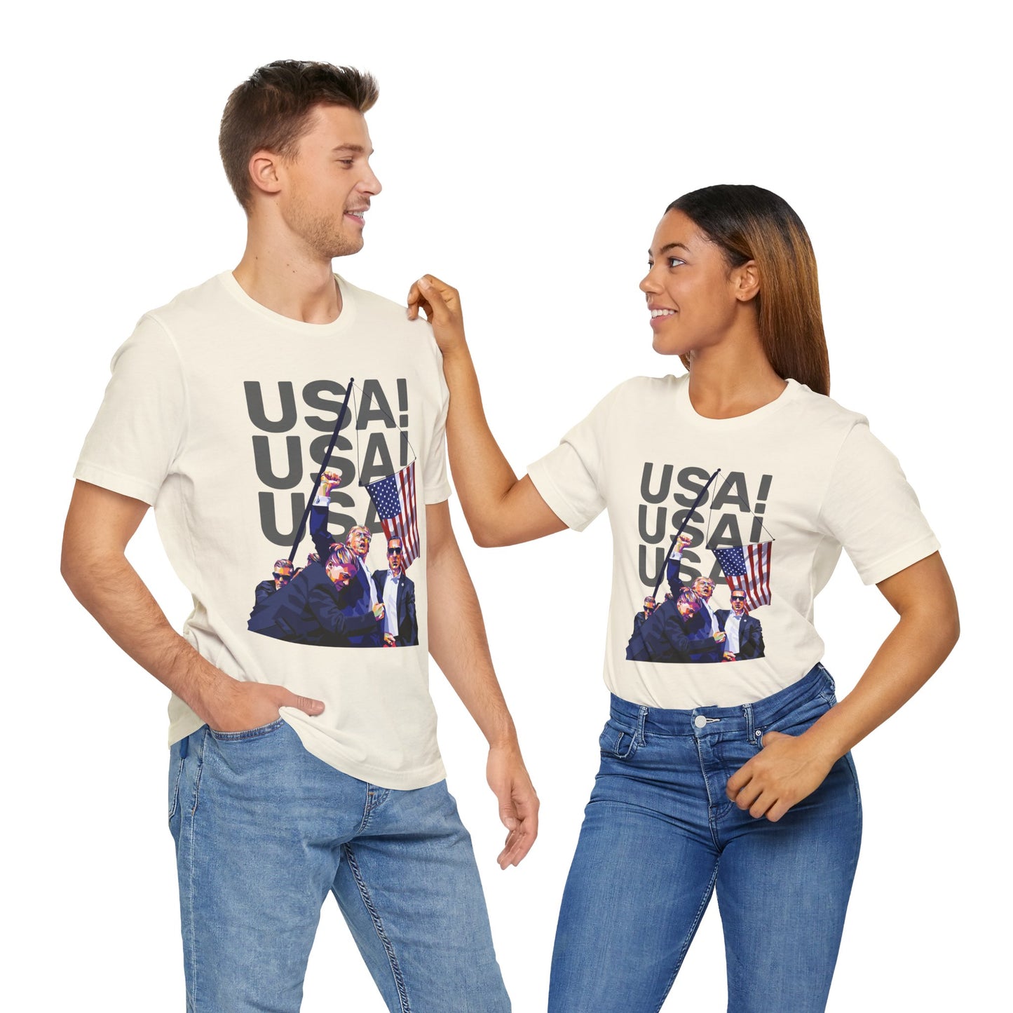 Trump Defiance USA! USA! USA! II - Unisex T-Shirt