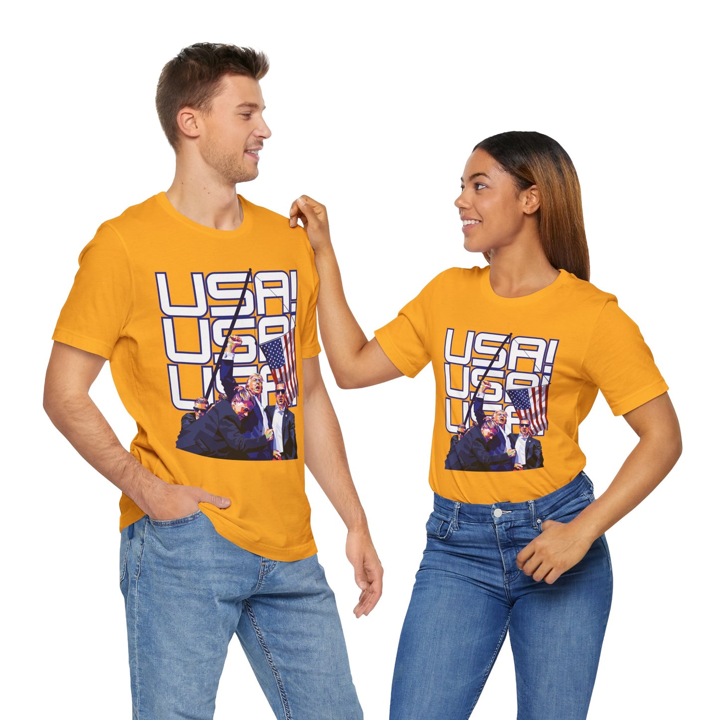 Trump Defiance USA! USA! USA! - Unisex T-Shirt