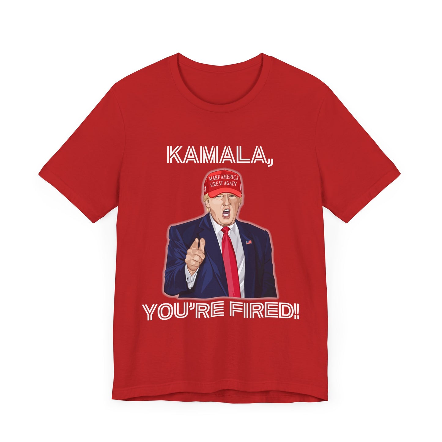 Trump "KAMALA, YOU'RE FIRED!" Cartoon Art VI - Unisex T-Shirt