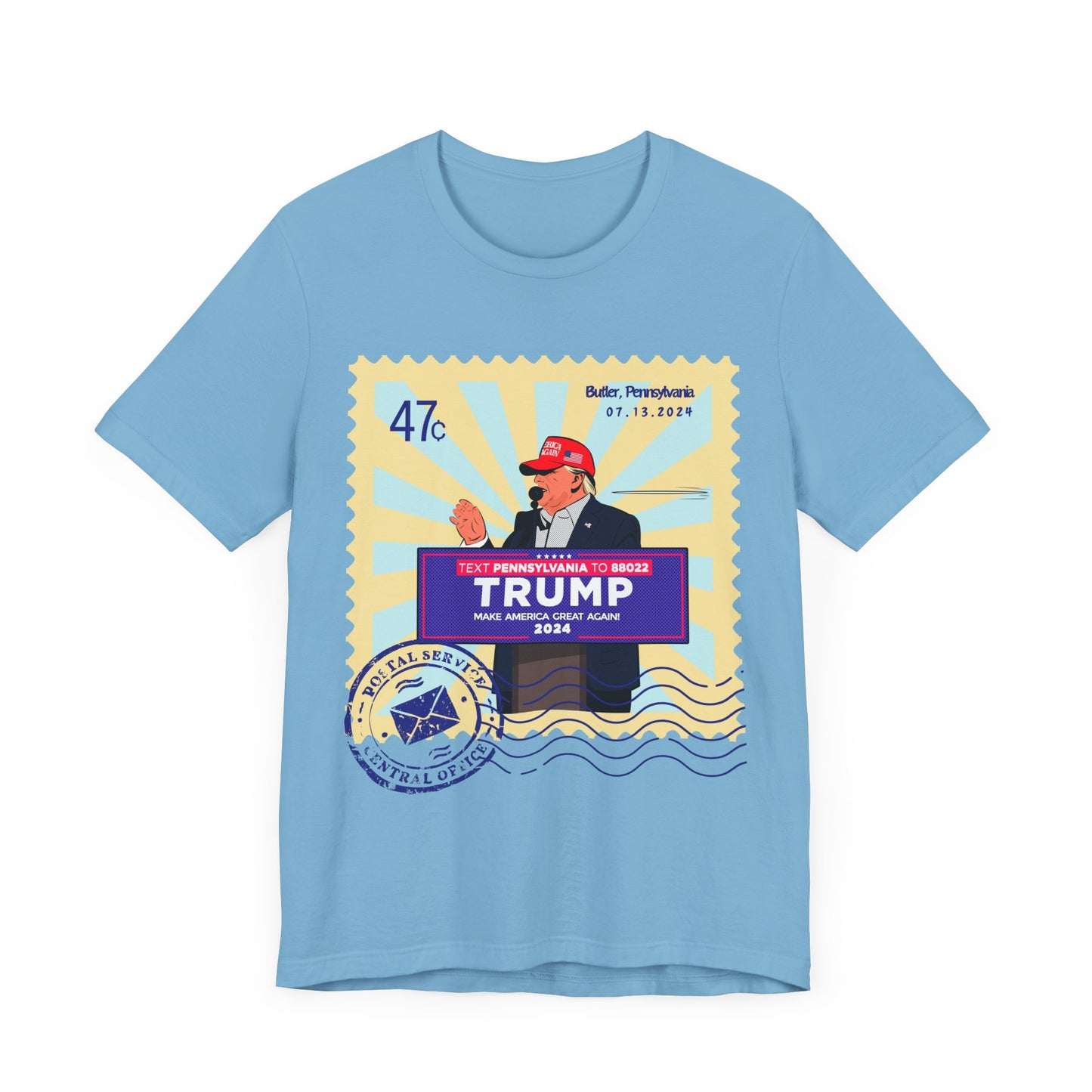 Trump 47c Bullet Dodger II Postage Stamp - Unisex T-Shirt