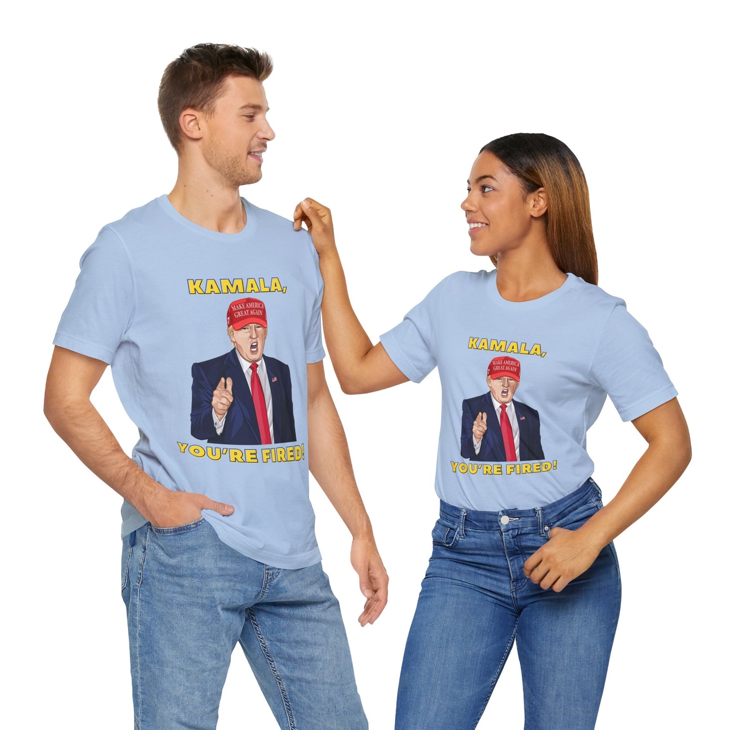 Trump "KAMALA, YOU'RE FIRED!" Cartoon Art III - Unisex T-Shirt