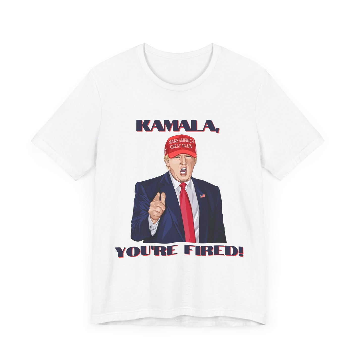 Trump "KAMALA, YOU'RE FIRED!" Cartoon Art VII - Unisex T-Shirt