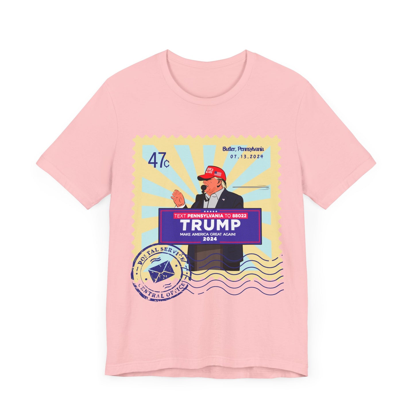 Trump 47c Bullet Dodger II Postage Stamp - Unisex T-Shirt