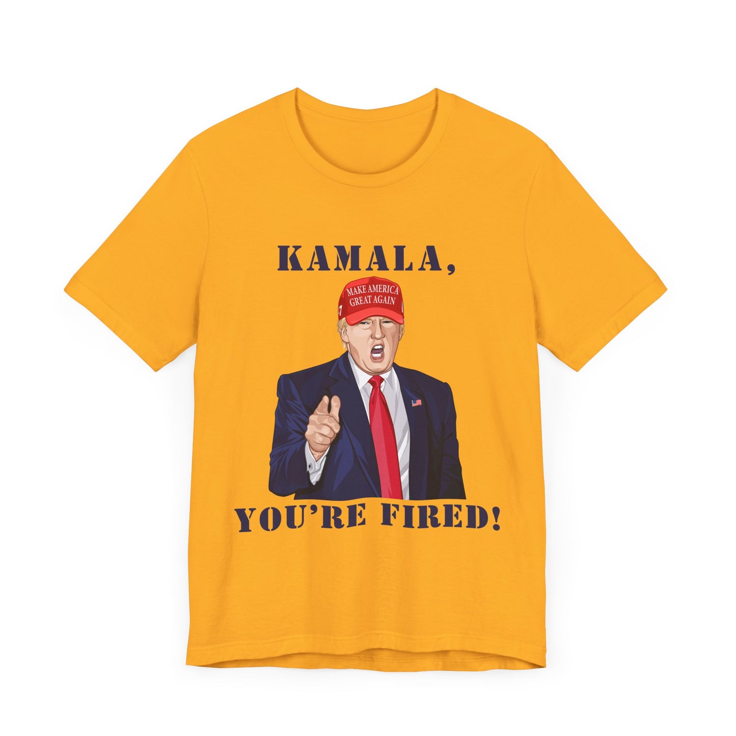 Trump "KAMALA, YOU'RE FIRED!" Cartoon Art VIII - Unisex T-Shirt