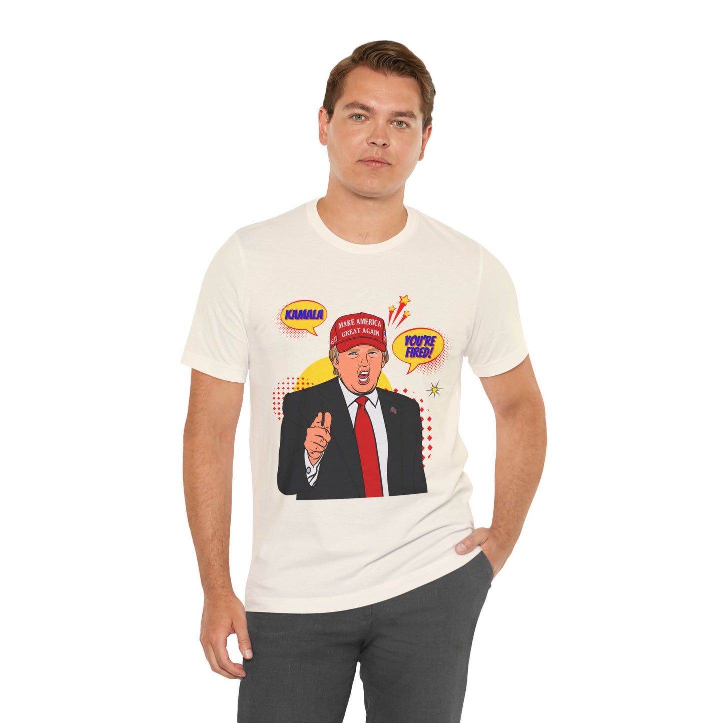 Trump "KAMALA, YOU'RE FIRED!" Pop Art  - Unisex T-Shirt