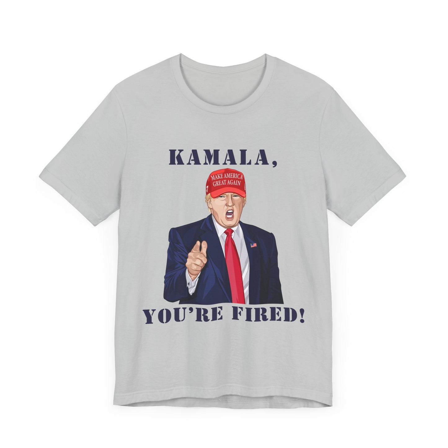 Trump "KAMALA, YOU'RE FIRED!" Cartoon Art VIII - Unisex T-Shirt