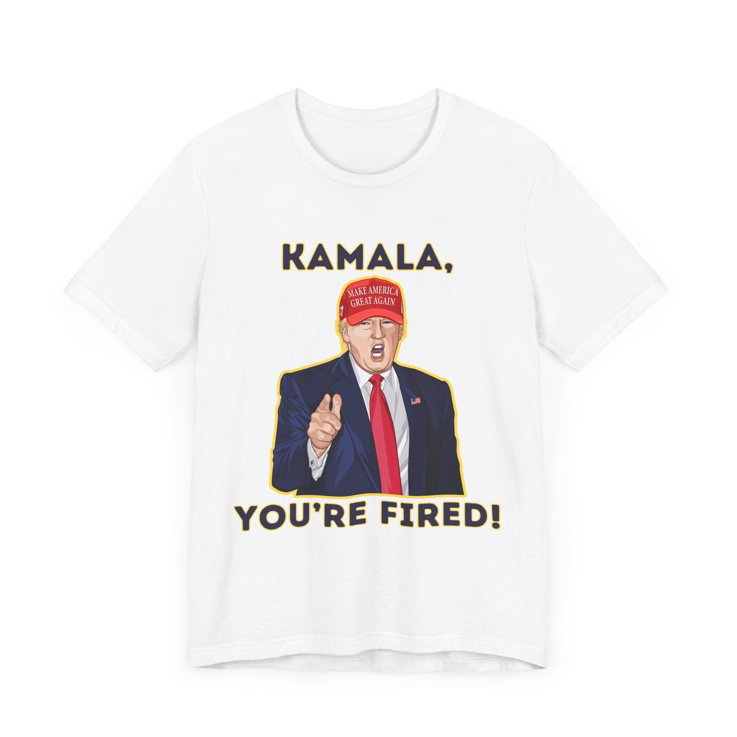 Trump "KAMALA, YOU'RE FIRED!" Cartoon Art V - Unisex T-Shirt