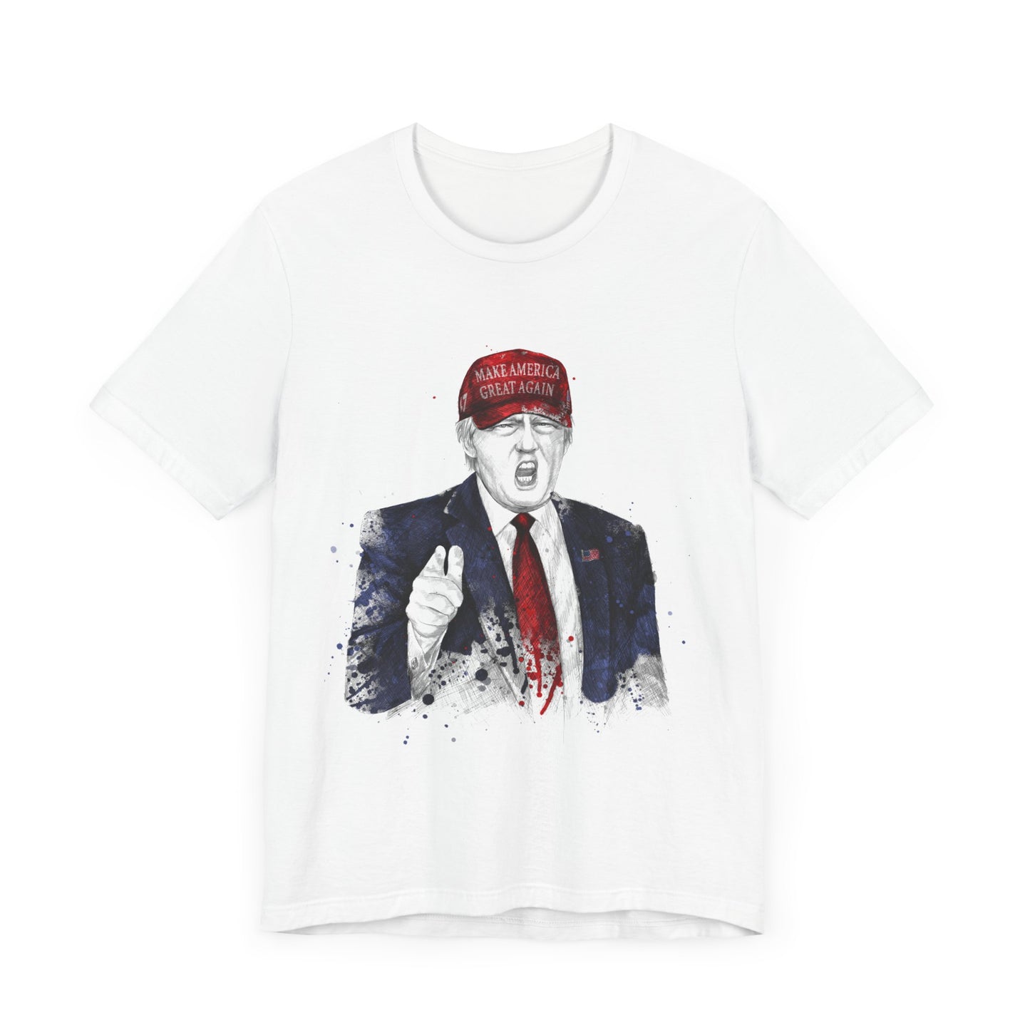 Trump "YOU'RE FIRED!" (Image Only) Scribble Art I - Unisex T-Shirt