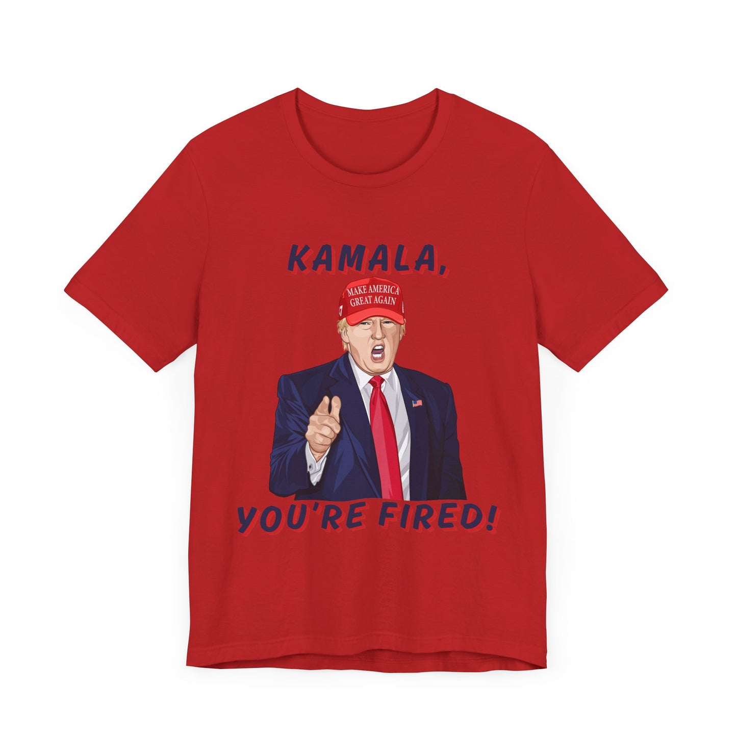 Trump "KAMALA, YOU'RE FIRED!" Cartoon Art IV - Unisex T-Shirt