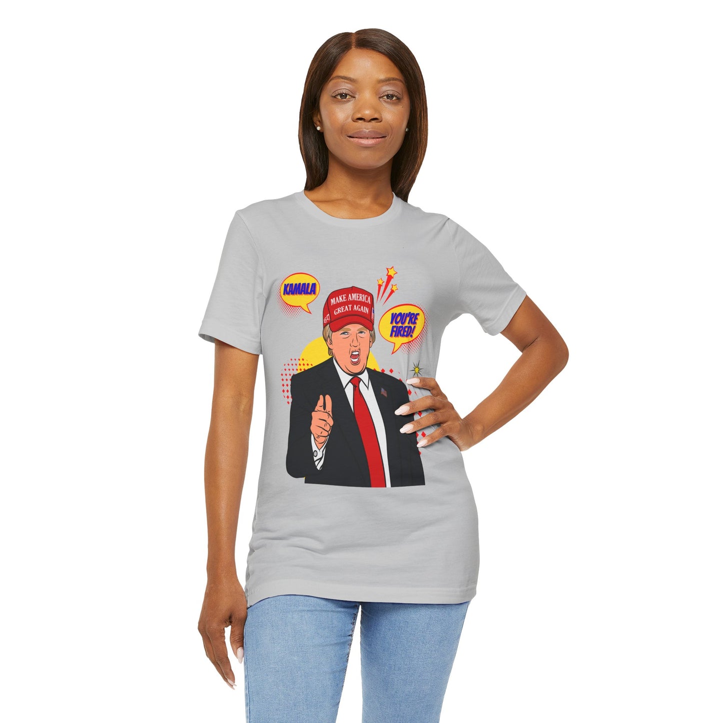 Trump "KAMALA, YOU'RE FIRED!" Pop Art  - Unisex T-Shirt