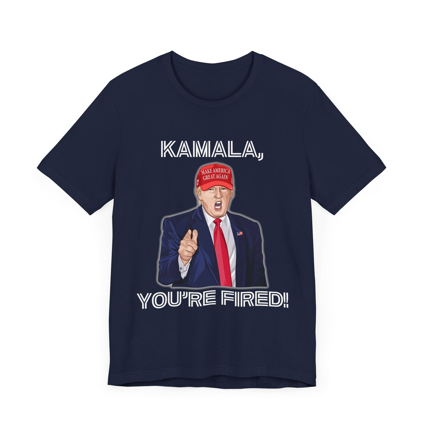 Trump "KAMALA, YOU'RE FIRED!" Cartoon Art VI - Unisex T-Shirt