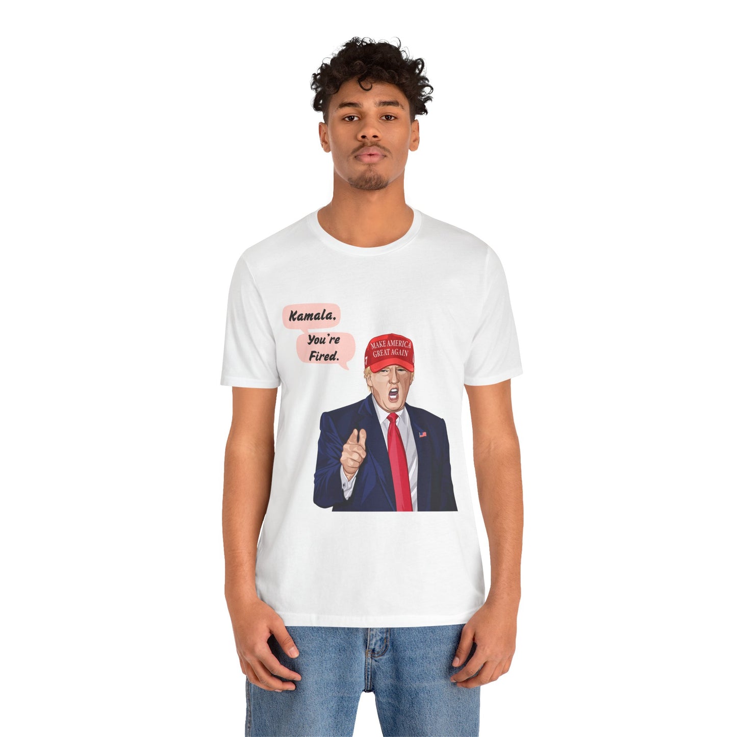 Trump "Kamala, You're Fired!" Cartoon Art X - Unisex T-Shirt