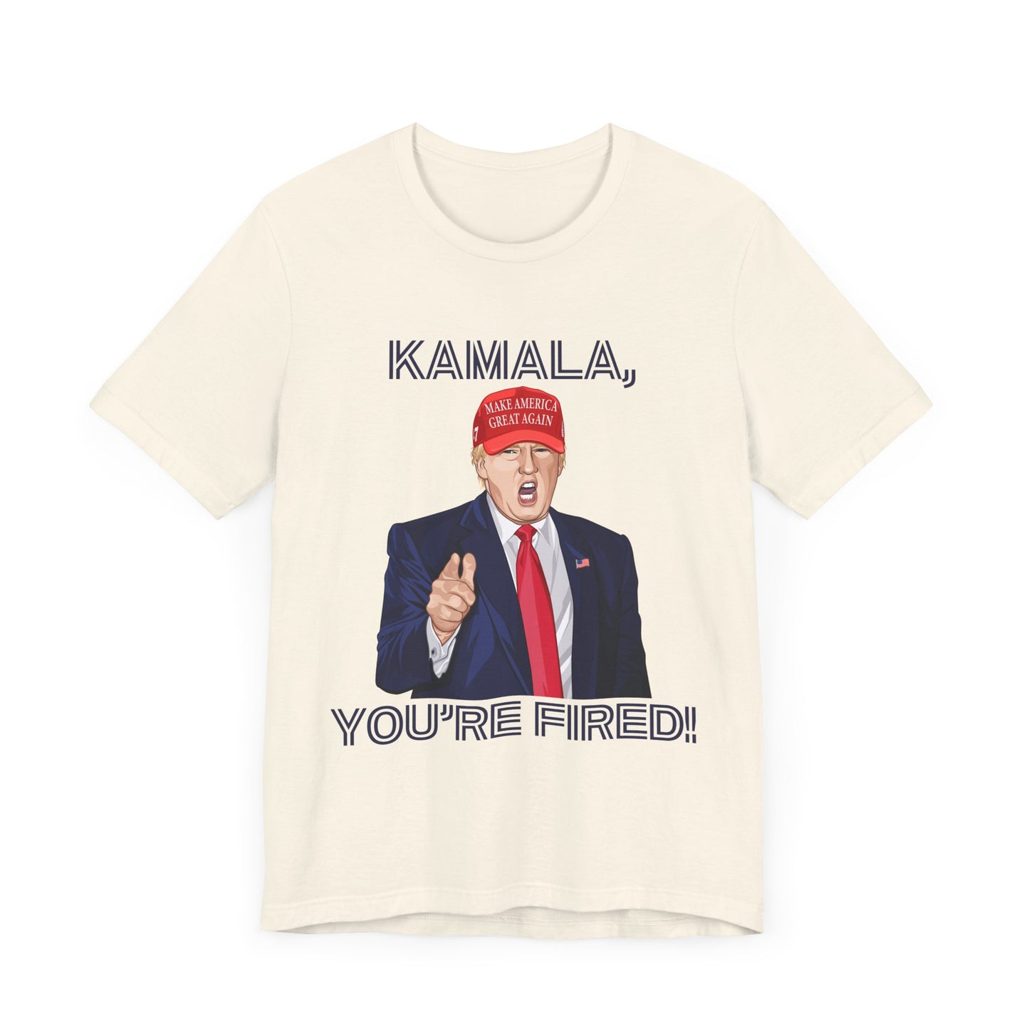 Trump "KAMALA, YOU'RE FIRED!" Cartoon Art VI - Unisex T-Shirt