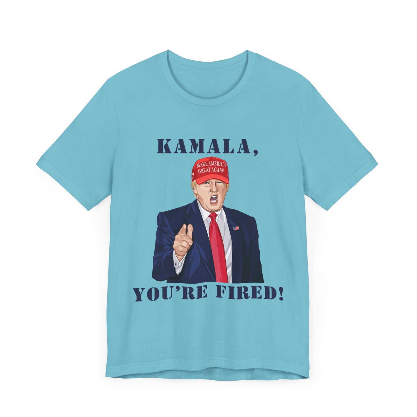 Trump "KAMALA, YOU'RE FIRED!" Cartoon Art VIII - Unisex T-Shirt