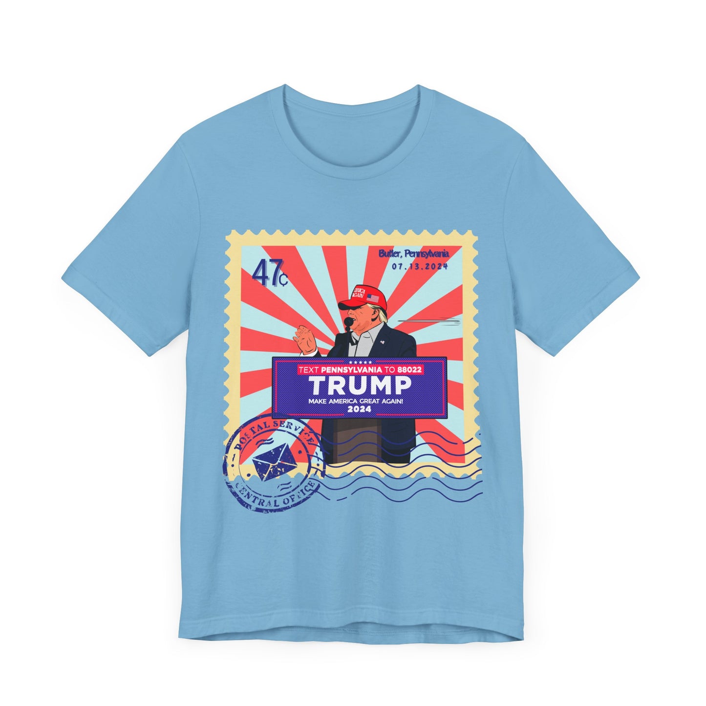 Trump 47c Bullet Dodger Postage Stamp - Unisex T-Shirt