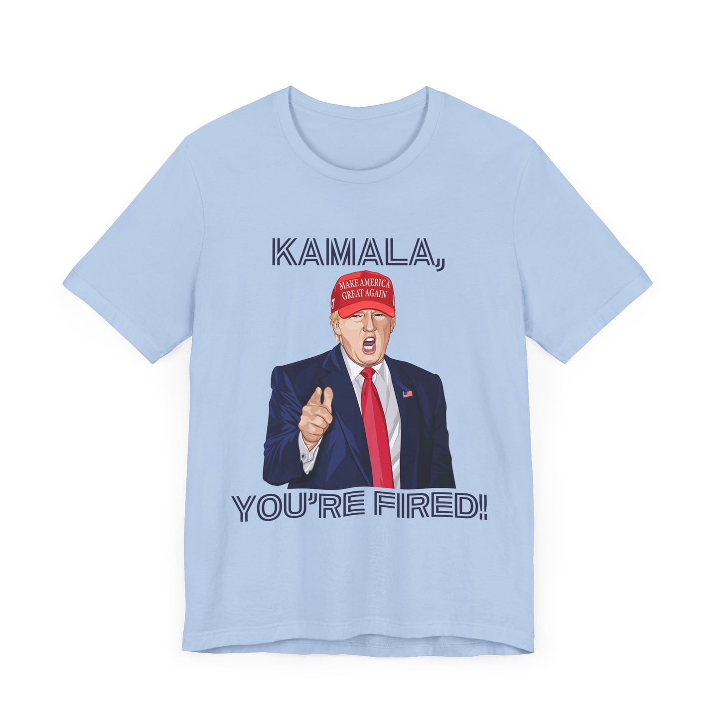 Trump "KAMALA, YOU'RE FIRED!" Cartoon Art VI - Unisex T-Shirt