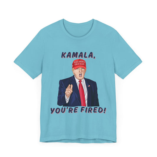 Trump "KAMALA, YOU'RE FIRED!" Cartoon Art IV - Unisex T-Shirt