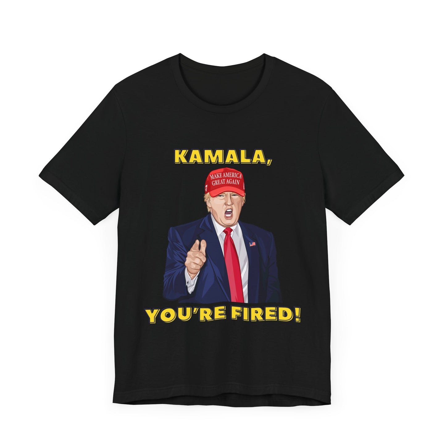 Trump "KAMALA, YOU'RE FIRED!" Cartoon Art III - Unisex T-Shirt