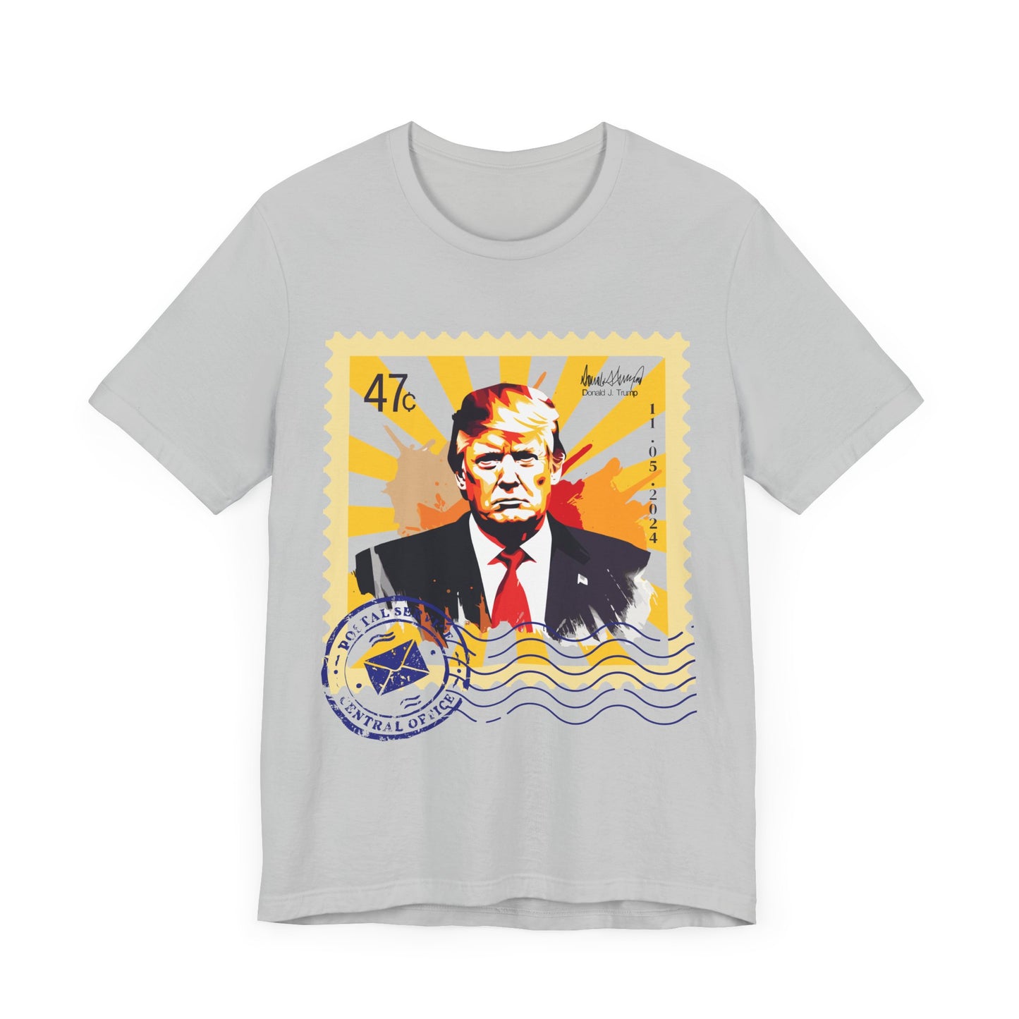 Trump 47c Watercolor Portrait Postage Stamp - Unisex T-Shirt