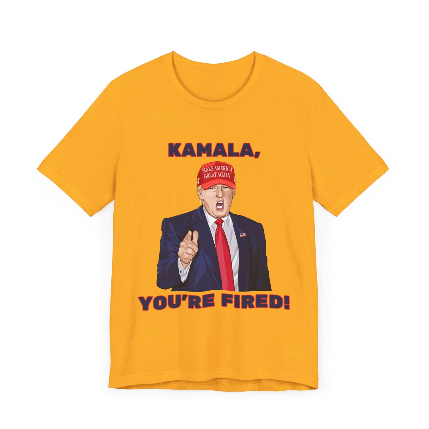 Trump "KAMALA, YOU'RE FIRED!" Cartoon Art I - Unisex T-Shirt