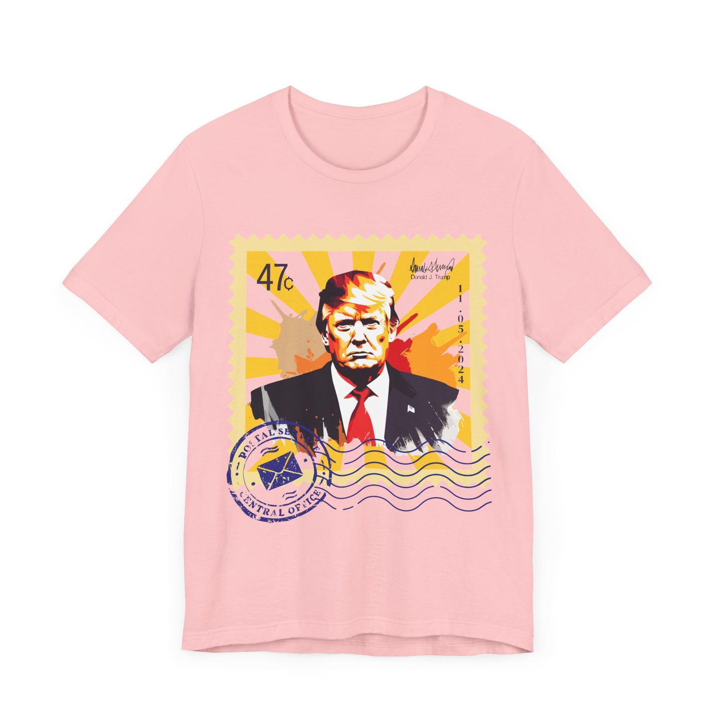 Trump 47c Watercolor Portrait Postage Stamp - Unisex T-Shirt