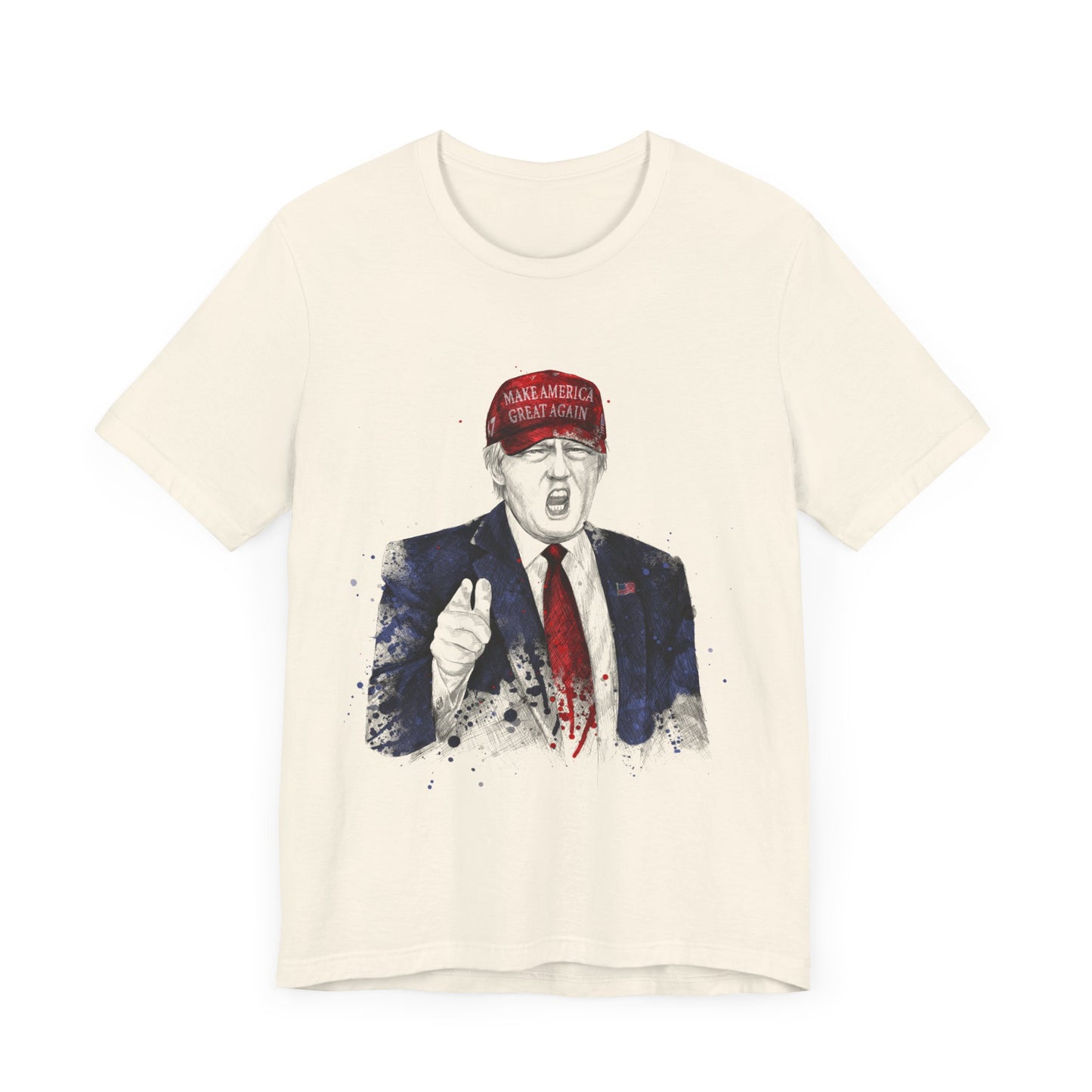 Trump "YOU'RE FIRED!" (Image Only) Scribble Art I - Unisex T-Shirt