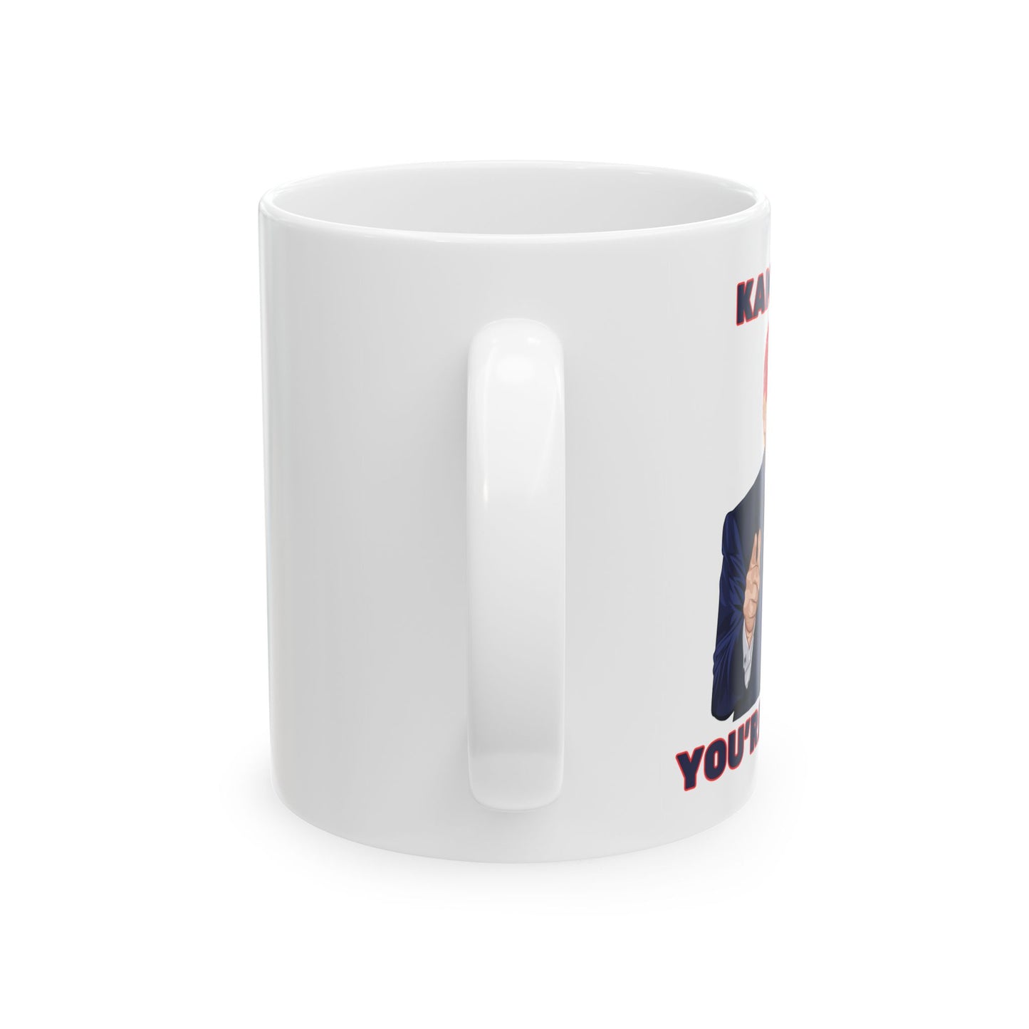 Trump "KAMALA, YOU'RE FIRED!" - Ceramic Mug (White, 11oz)