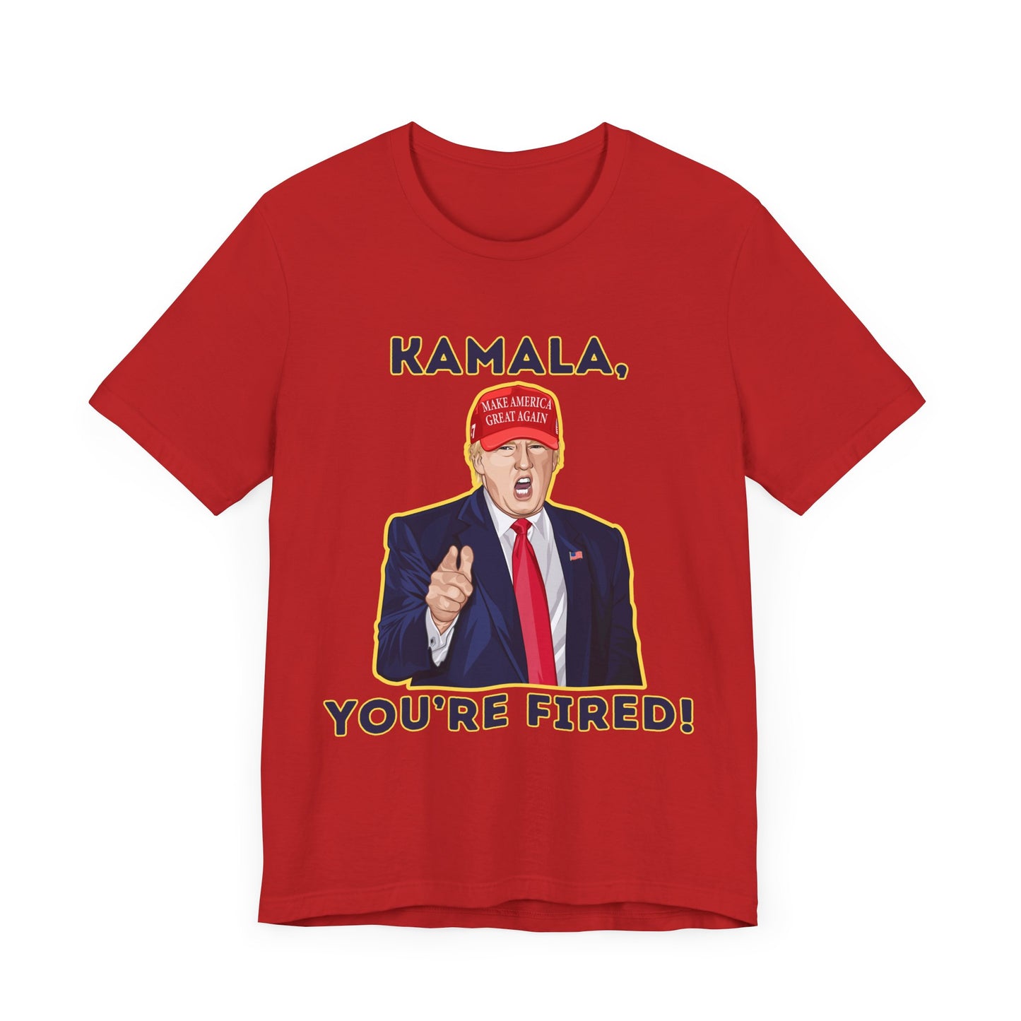 Trump "KAMALA, YOU'RE FIRED!" Cartoon Art V - Unisex T-Shirt