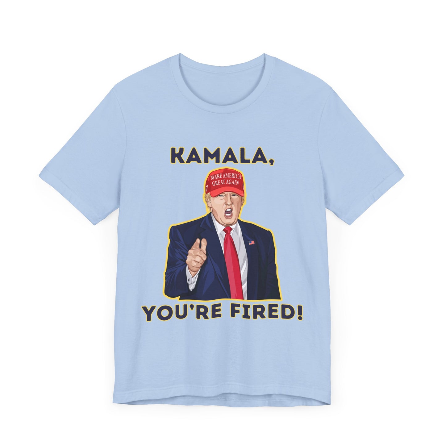 Trump "KAMALA, YOU'RE FIRED!" Cartoon Art V - Unisex T-Shirt