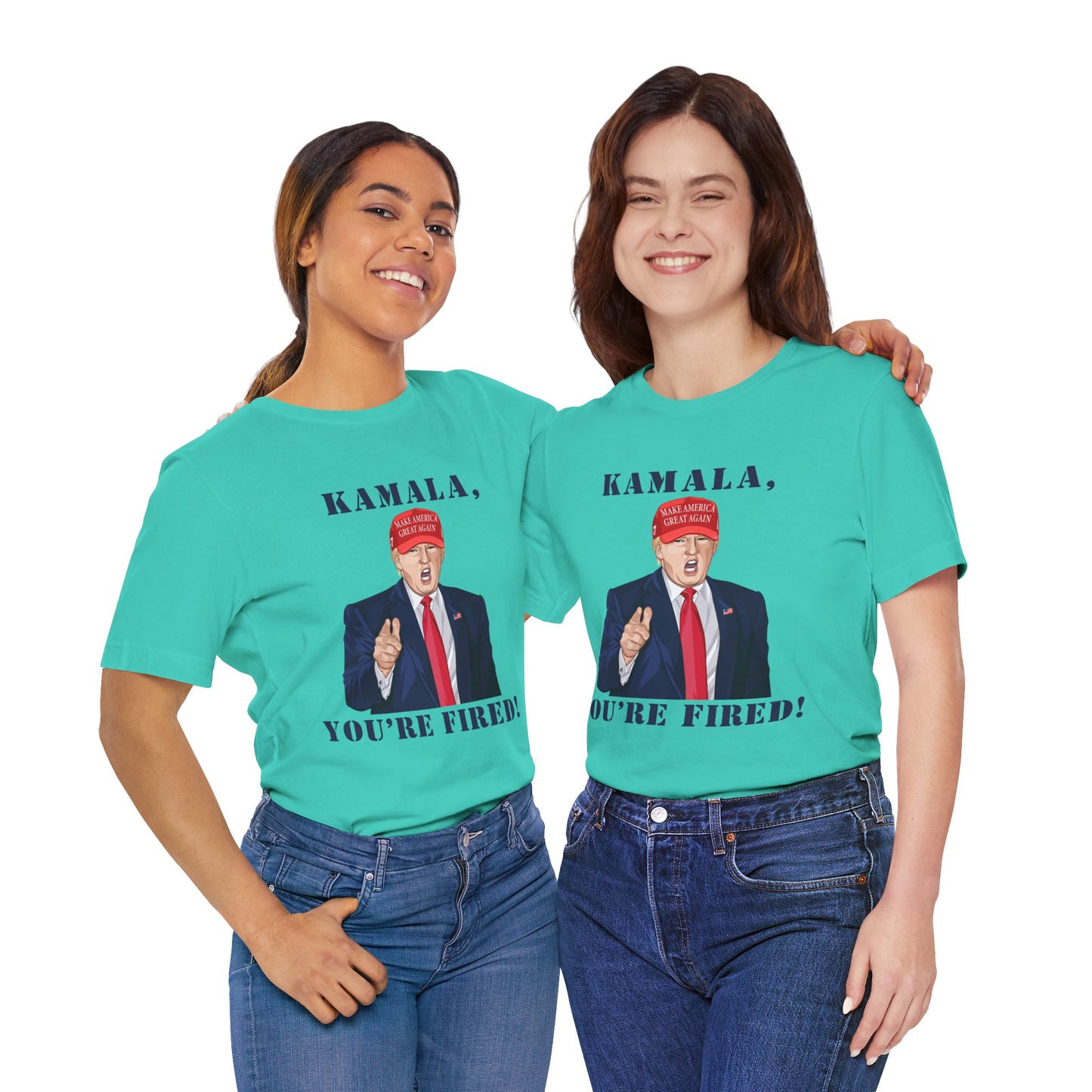 Trump "KAMALA, YOU'RE FIRED!" Cartoon Art VIII - Unisex T-Shirt