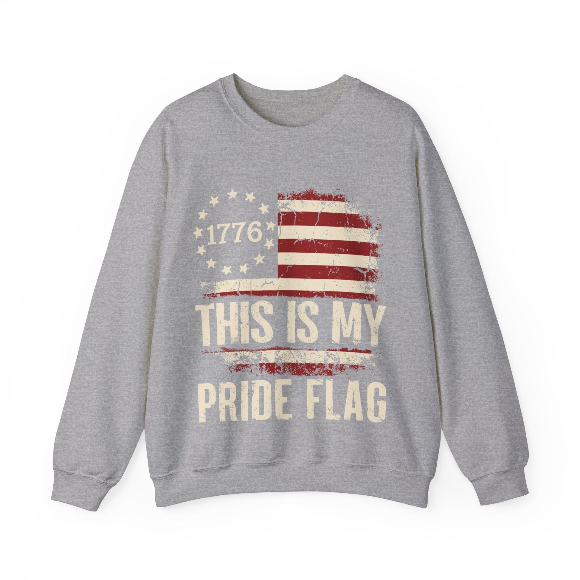 1776 This Is My Pride Flag - Unisex Sweatshirt - American Apostle - Sport Grey