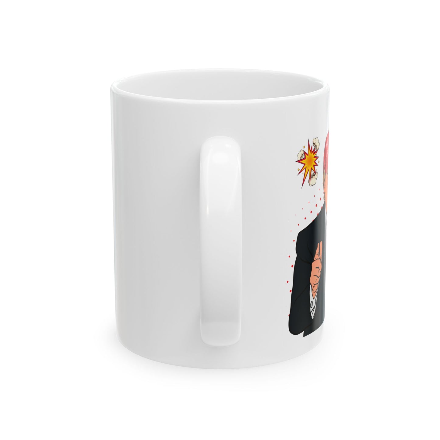 Trump "YOU'RE FIRED!" Pop Art I - Ceramic Mug (White, 11oz)