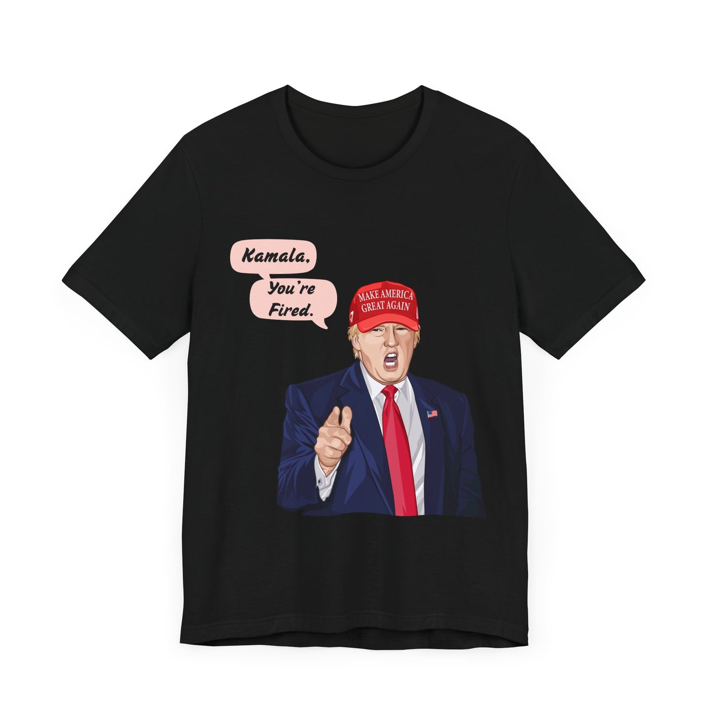 Trump "Kamala, You're Fired!" Cartoon Art X - Unisex T-Shirt