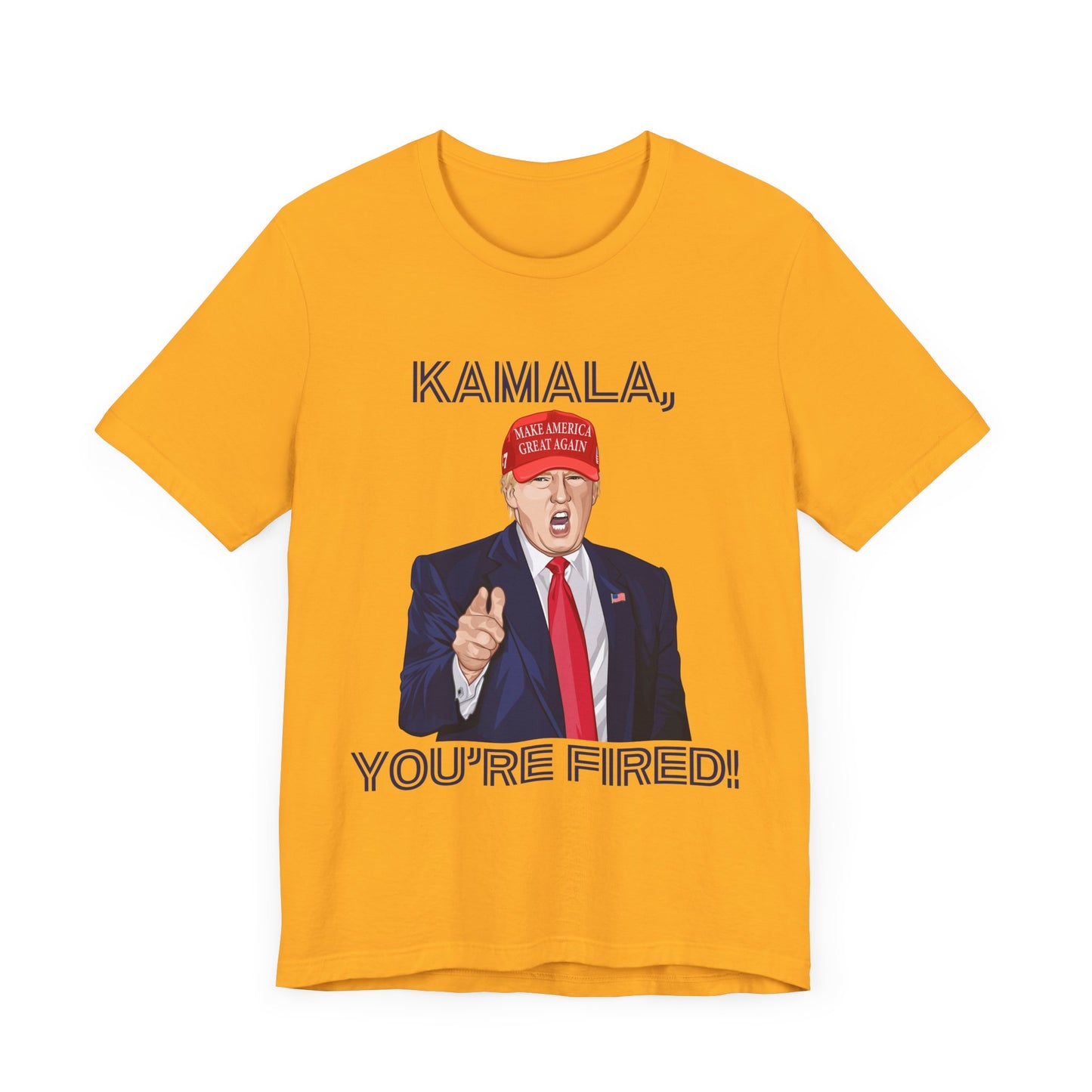 Trump "KAMALA, YOU'RE FIRED!" Cartoon Art VI - Unisex T-Shirt