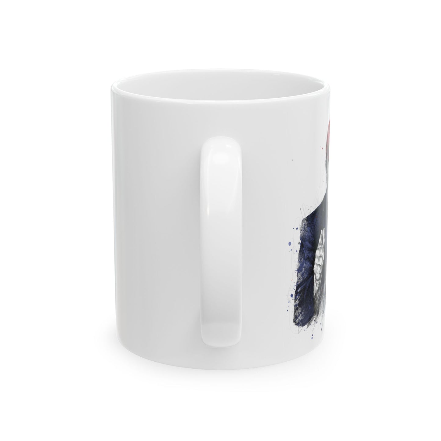 Trump "YOU'RE FIRED!" [Image Only] Scribble Art - Ceramic Mug (White, 11oz)