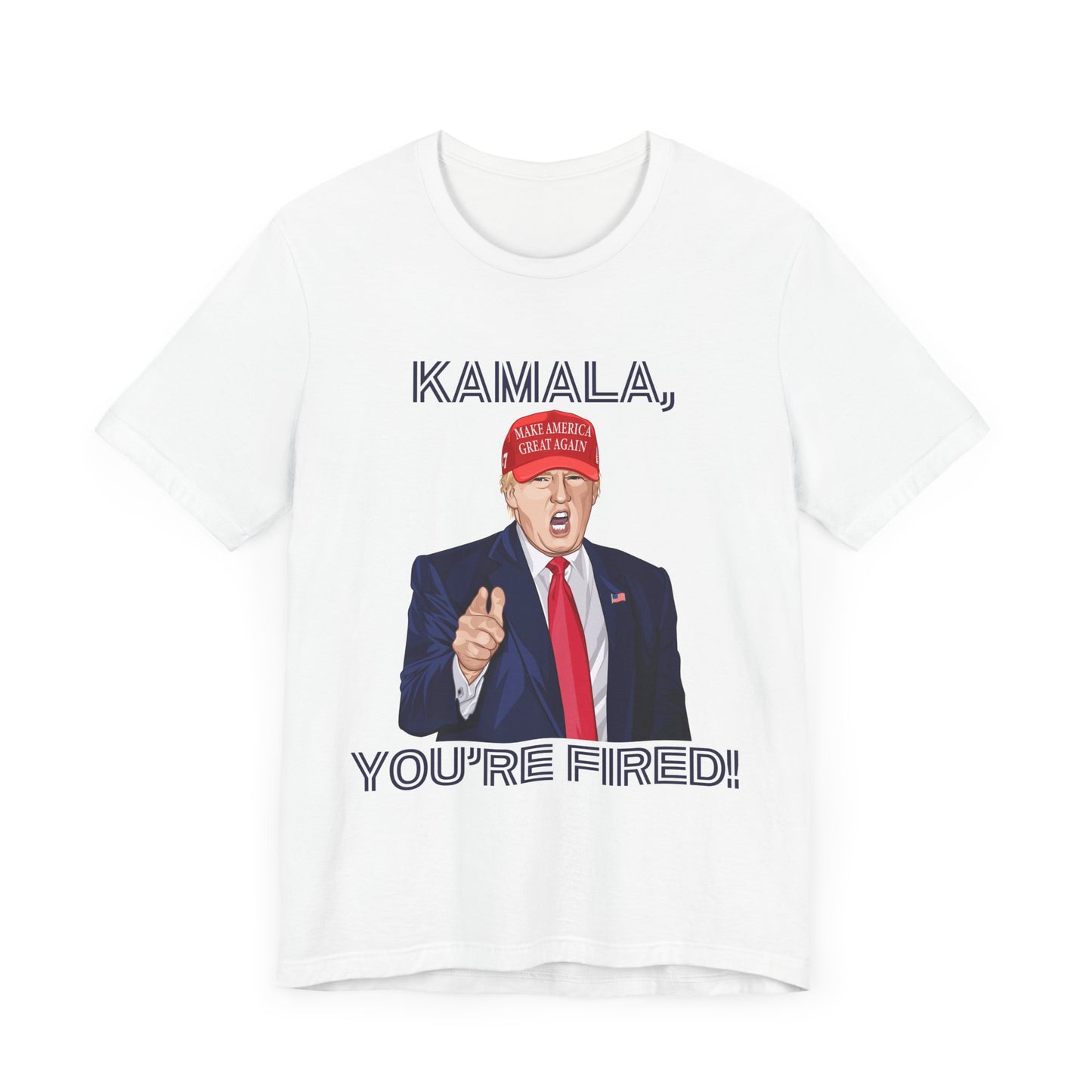 Trump "KAMALA, YOU'RE FIRED!" Cartoon Art VI - Unisex T-Shirt