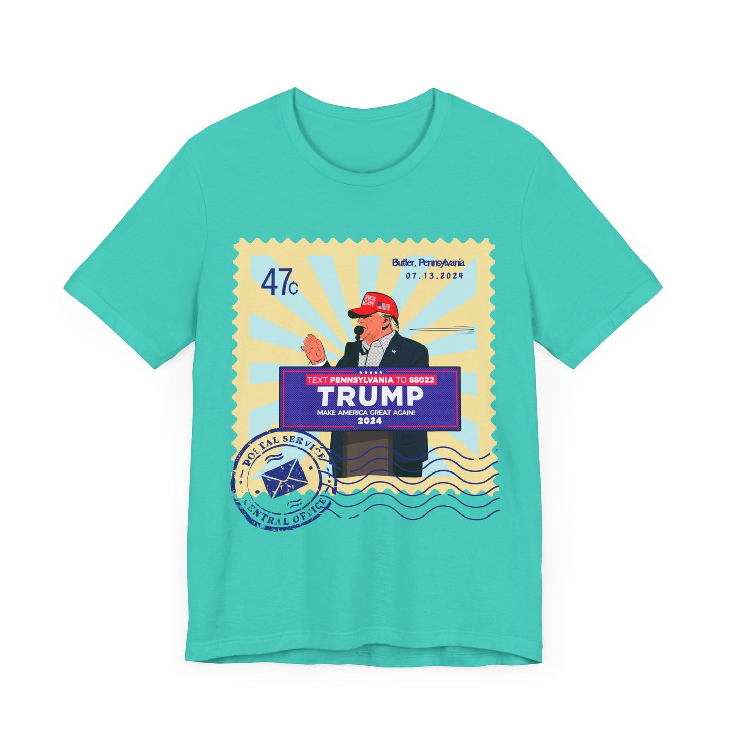 Trump 47c Bullet Dodger II Postage Stamp - Unisex T-Shirt