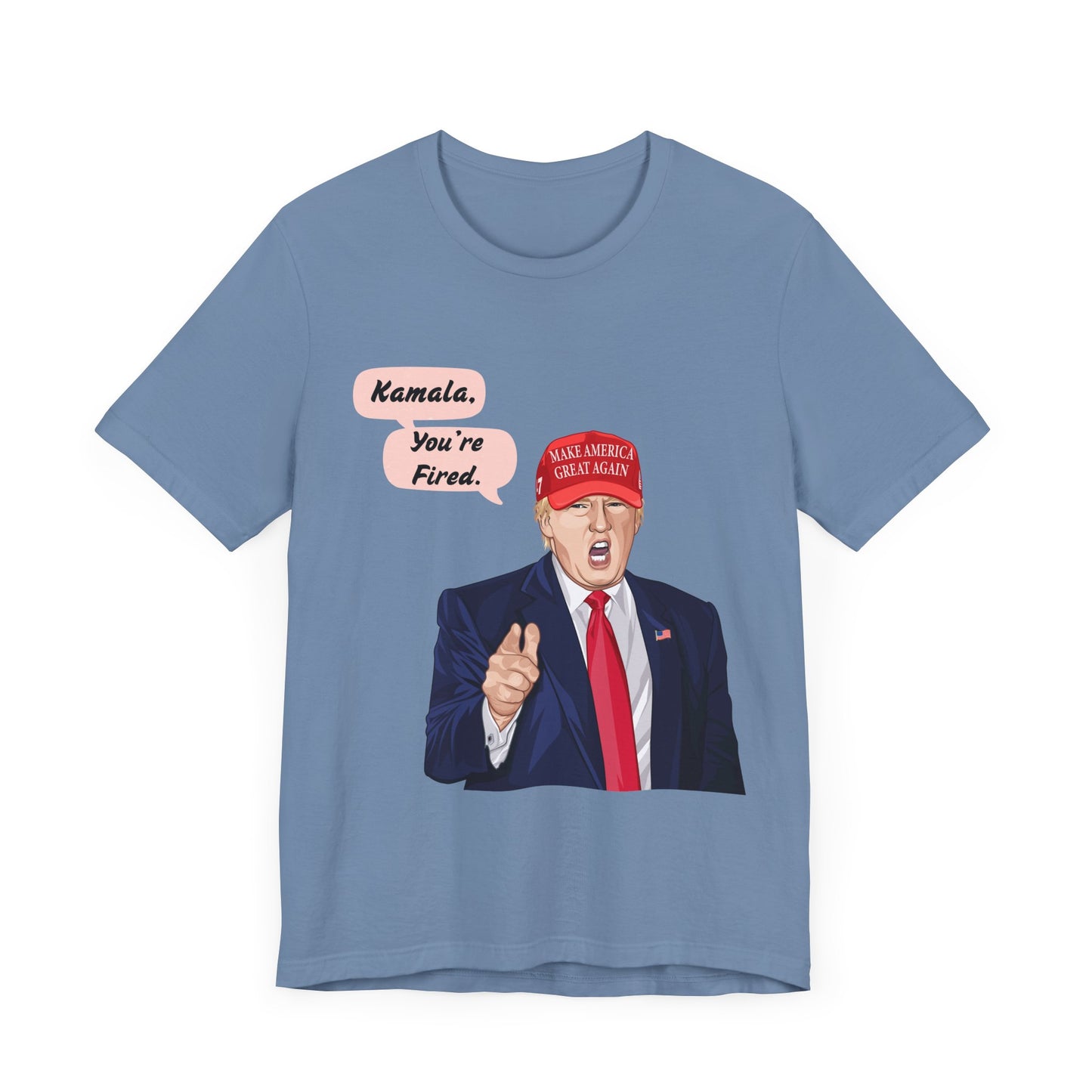 Trump "Kamala, You're Fired!" Cartoon Art X - Unisex T-Shirt