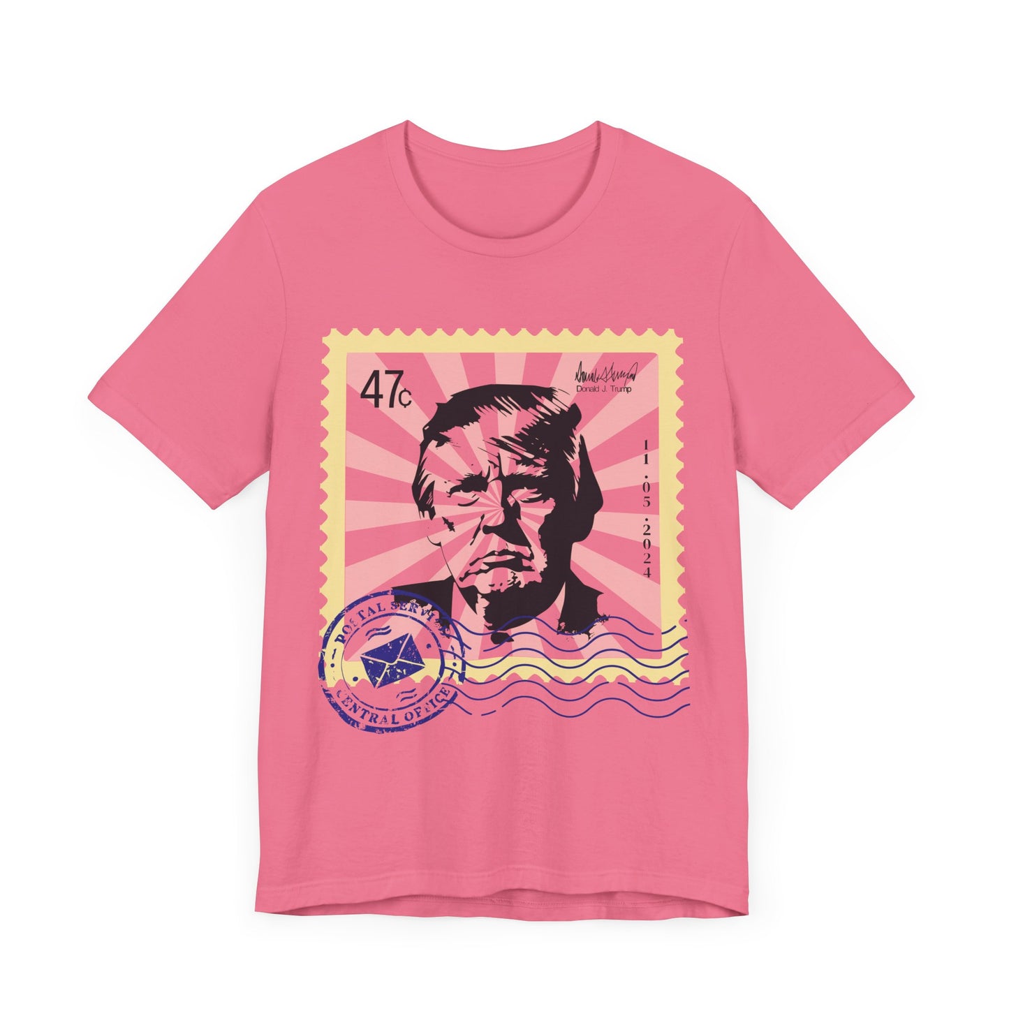 Trump 47c Silhouette Portrait II Postage Stamp - Unisex T-Shirt