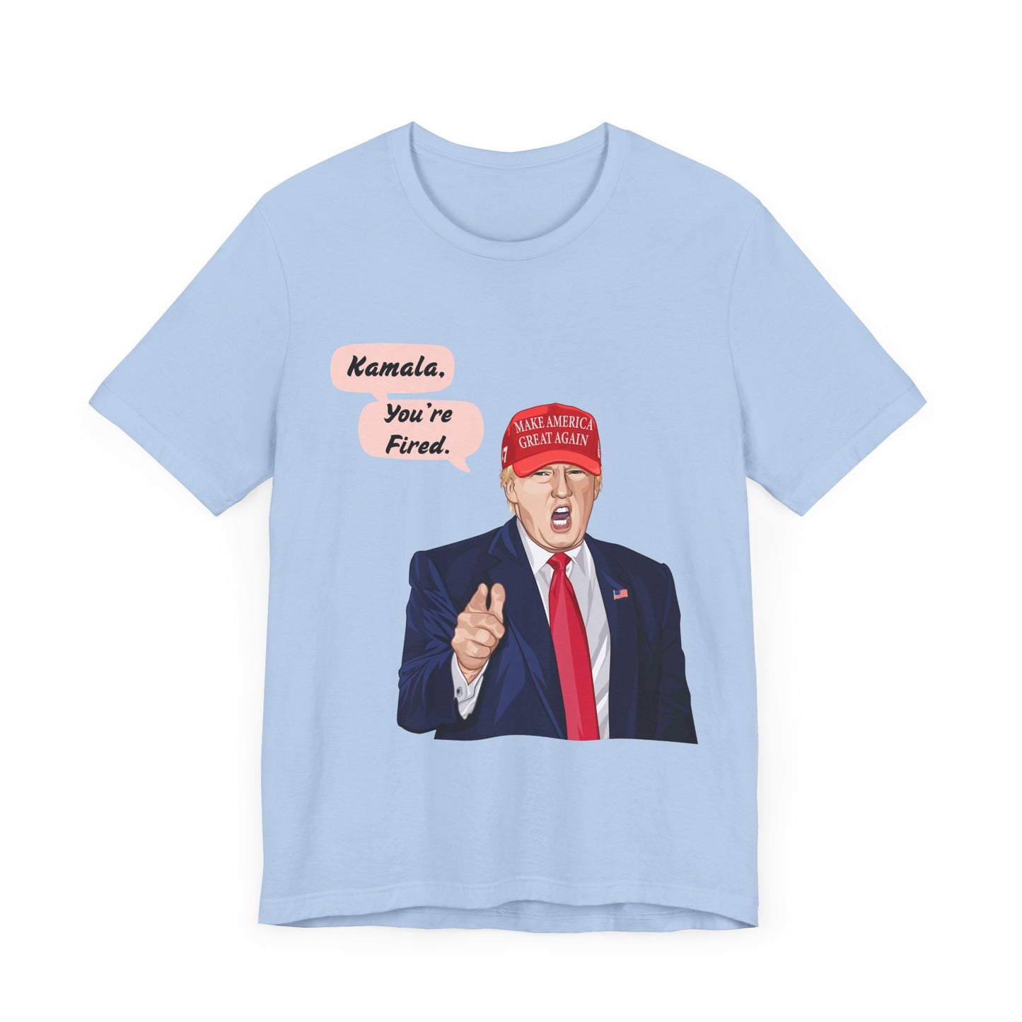 Trump "Kamala, You're Fired!" Cartoon Art X - Unisex T-Shirt