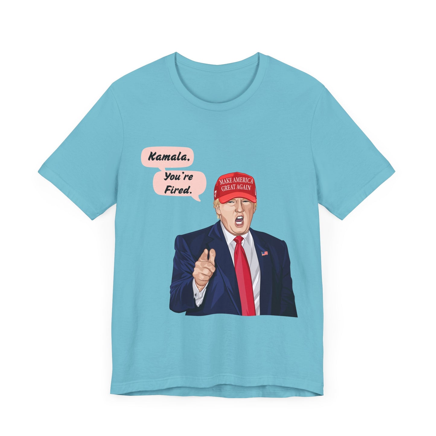 Trump "Kamala, You're Fired!" Cartoon Art X - Unisex T-Shirt